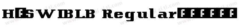 H_SWIBLB Regular字体转换